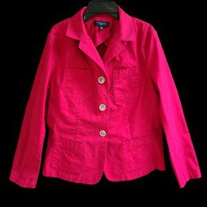 Talbots Petite Womens Blazer Jacket Woman Size 10 PETITE Hot Red